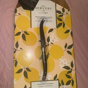 Stylish Charcuterie Bamboo Cheese Knife and Board Set